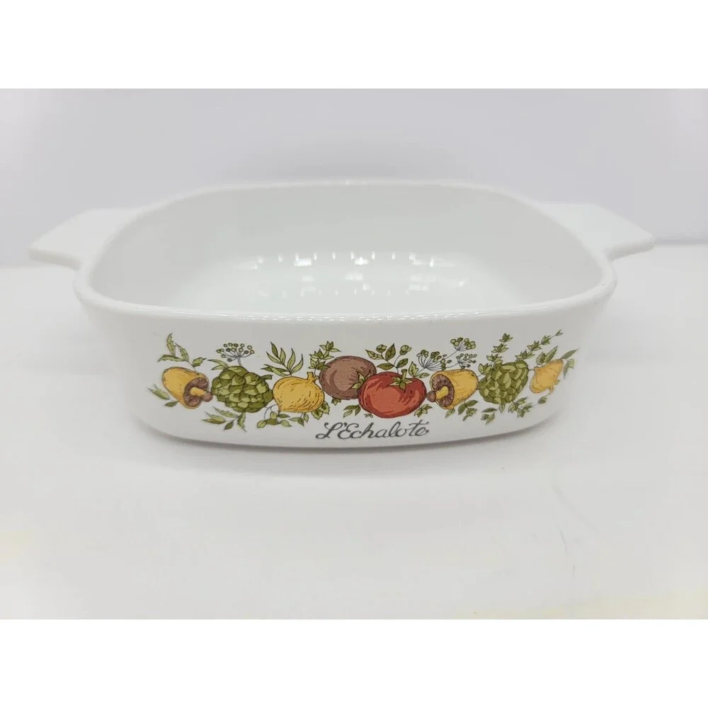 Corning Ware Spice of Life, L'Echalote, Casserole.-A-1-B -1 Quart -No Lid